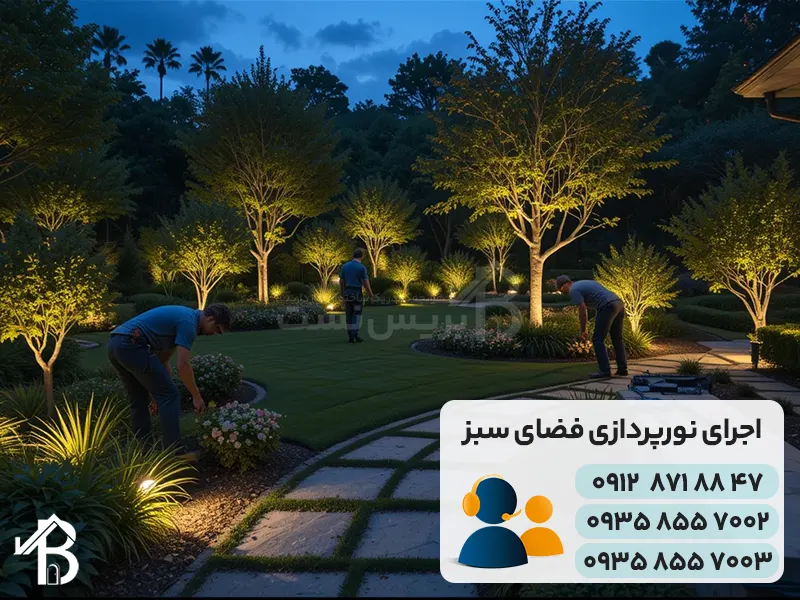 اجرای نورپردازی فضای سبز و خدمات آن اجرای نورپردازی فضای سبز و خدمات آن