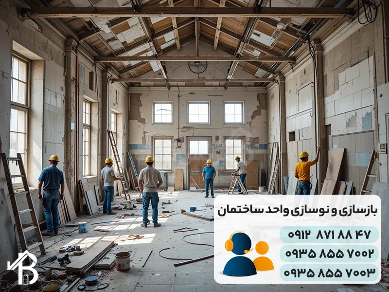 بازسازی و نوسازی واحد ساختمان